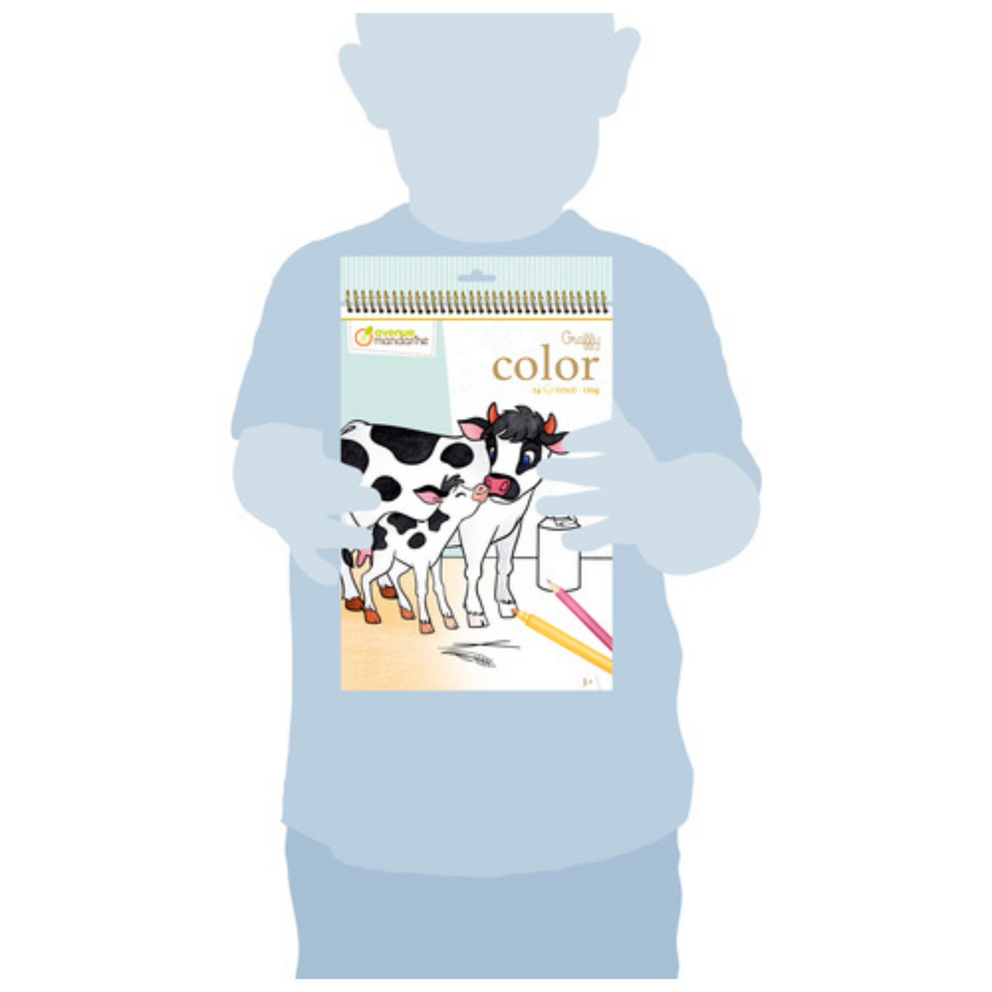 Carnet de Coloriage Animaux de la Ferme - Avenue Mandarine - Mtout