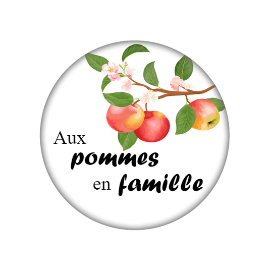 Badge Aux pommes en famille