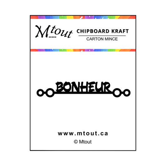 Chipboard Bonheur