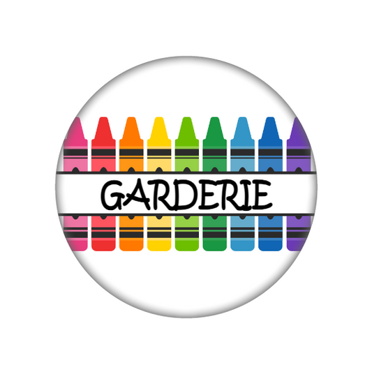 Badge Garderie crayons