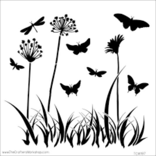 Pochoir Butterfly Meadow