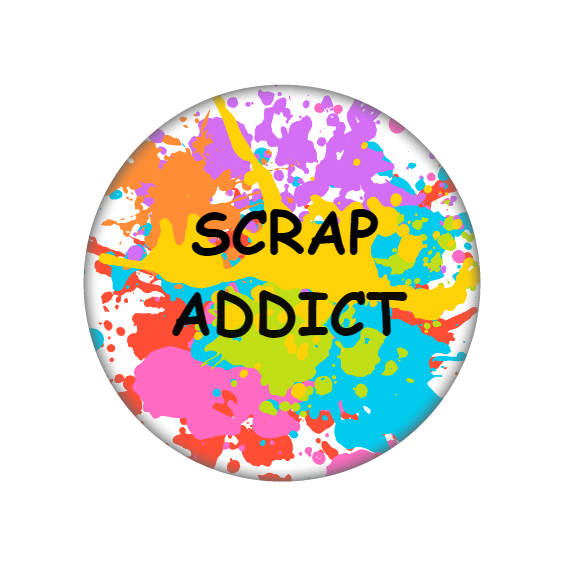 Badge Scrap Addict en couleur