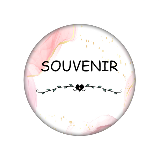 Badge Souvenir rosé