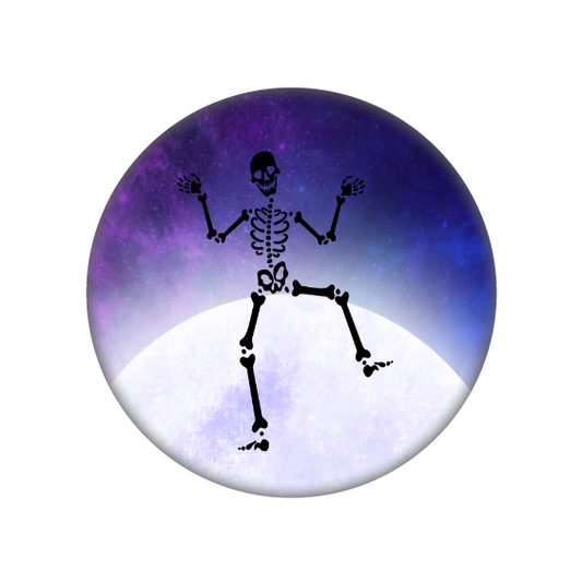 Badge Squelette lune