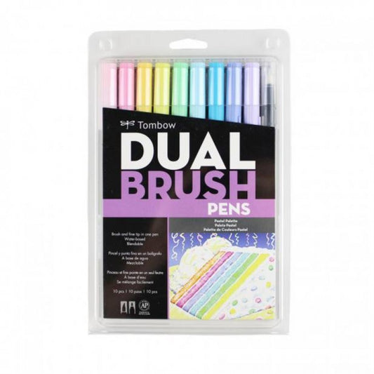 Ensemble Feutres Dual Brush - 10 couleurs pastels