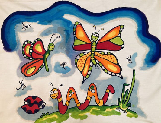 Taie d'oreiller à peindre Papillons