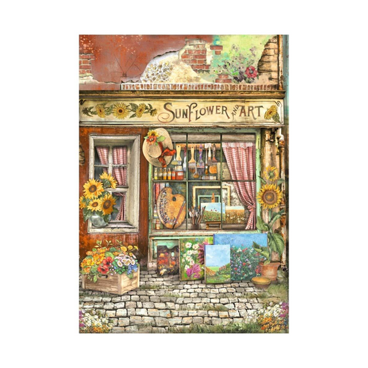 Papier de Riz Stamperia Sunflower Art Shop