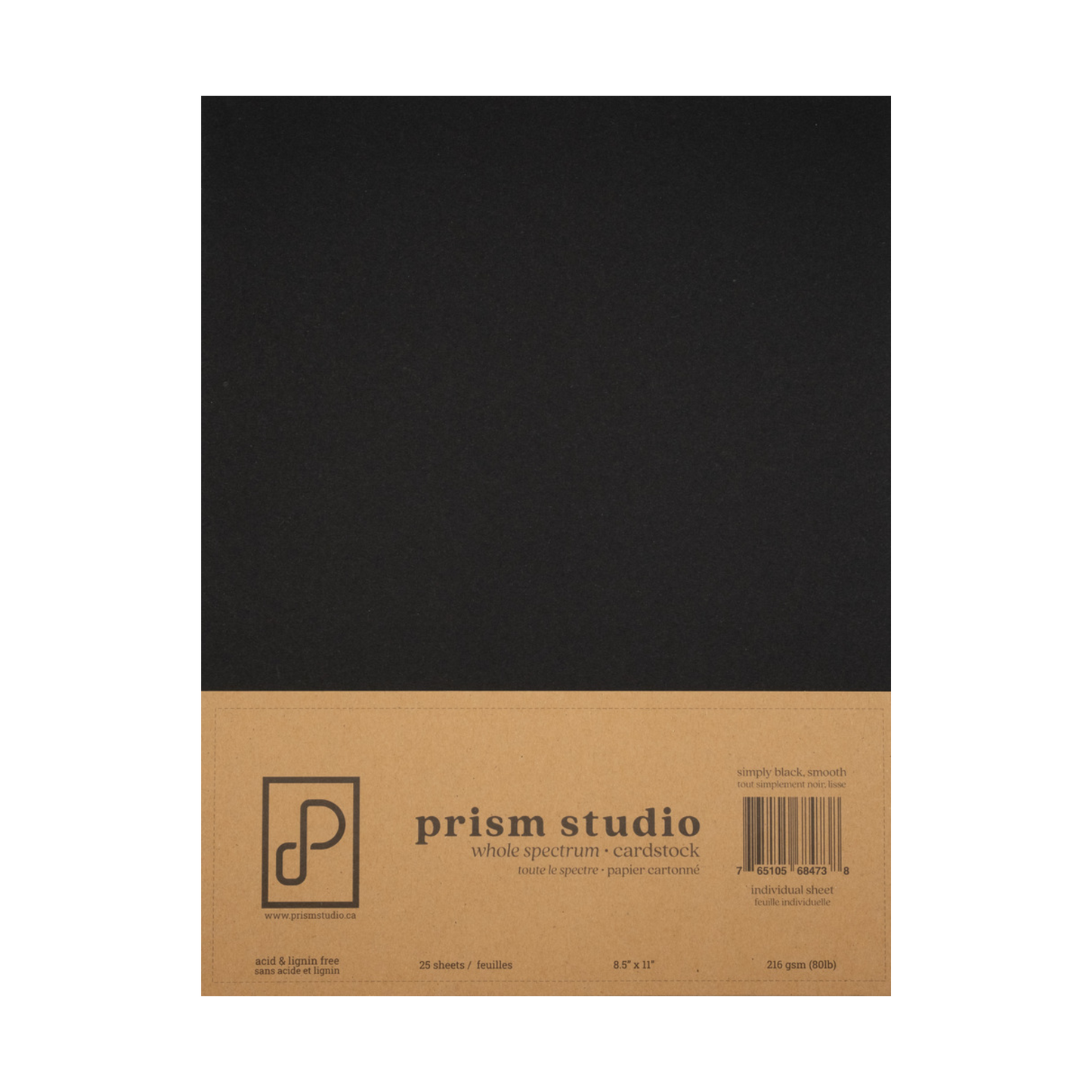 Papier cartonné Whole Simply Noir 8.5x11