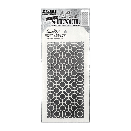 Pochoir Tim Holtz Stampers Anonymous Linked Circles