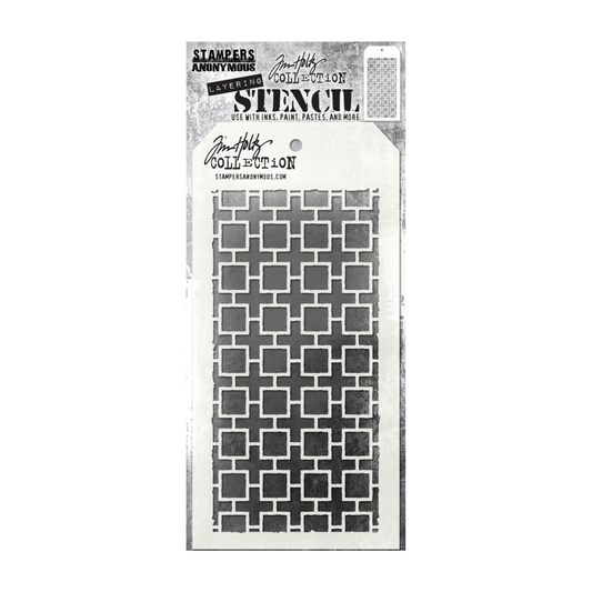 Pochoir Tim Holtz Stampers Anonymous Linked Squares