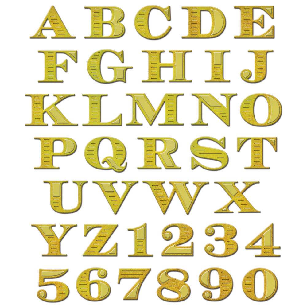 Matrice de découpe Alphabet et nombre - Spellbinders - Mtout
