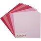 Papier cartonné Rose-Rouge (18) texture 12" x 12" - My Colors - Mtout