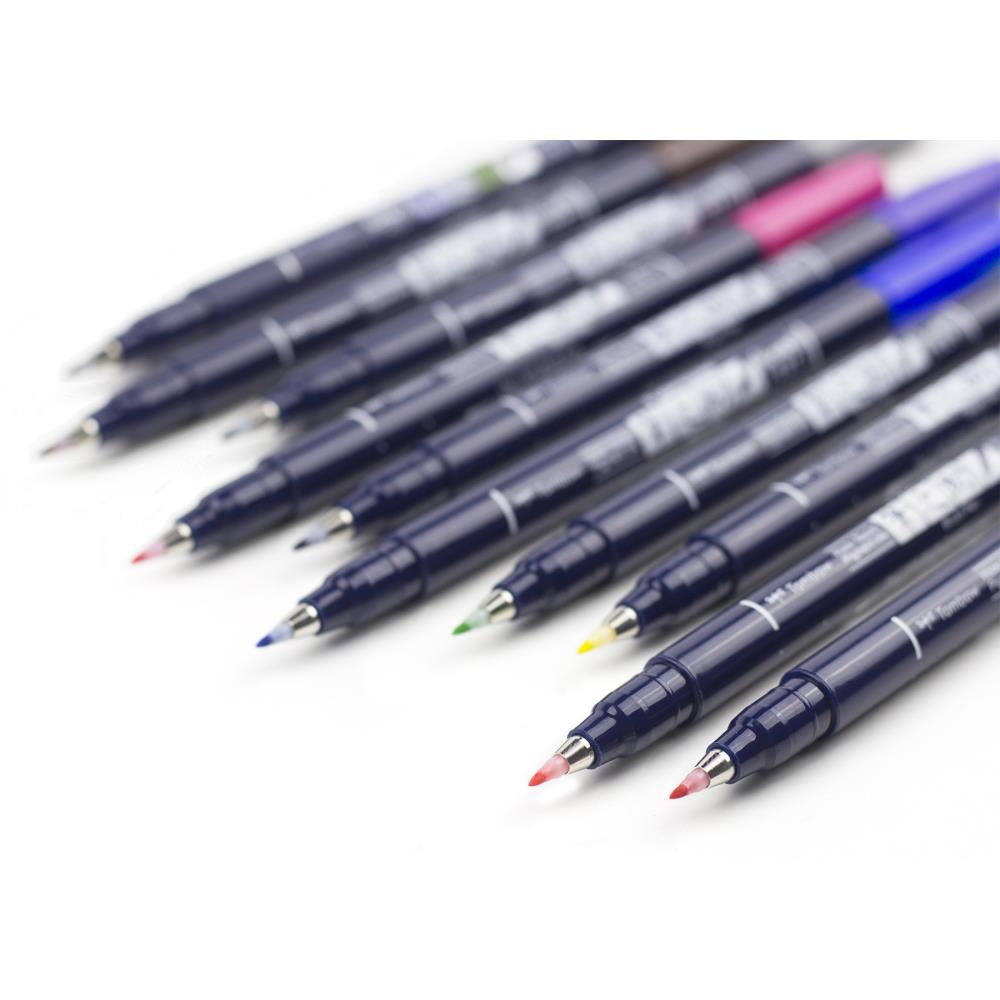 Fudenosuke stylo pinceau pointe dure - ensemble de 10 - Tombow - Mtout