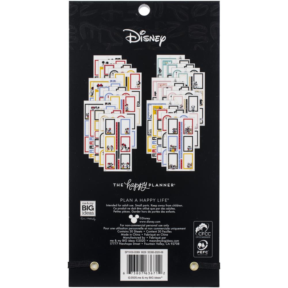 Livret autocollants Disney Boîtes colorées Mickey et ses amis - Happy Planner - Mtout