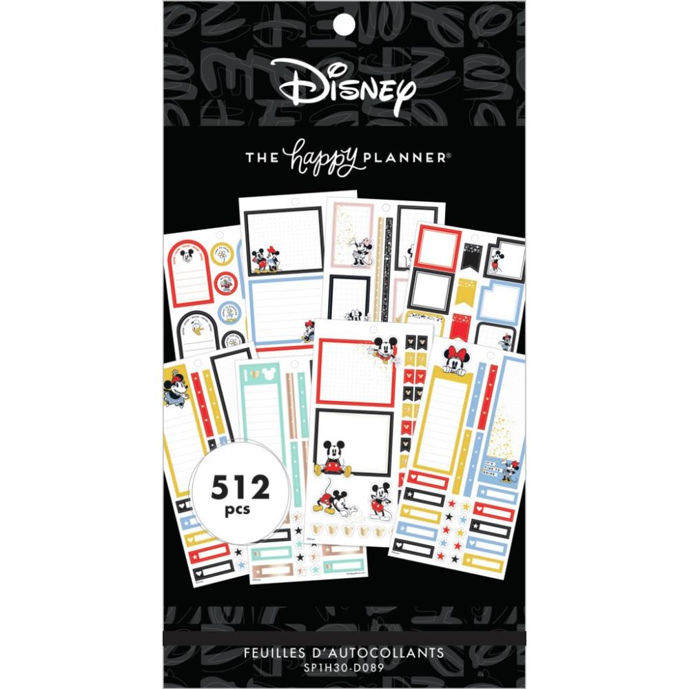 Livret autocollants Disney Boîtes colorées Mickey et ses amis - Happy Planner - Mtout