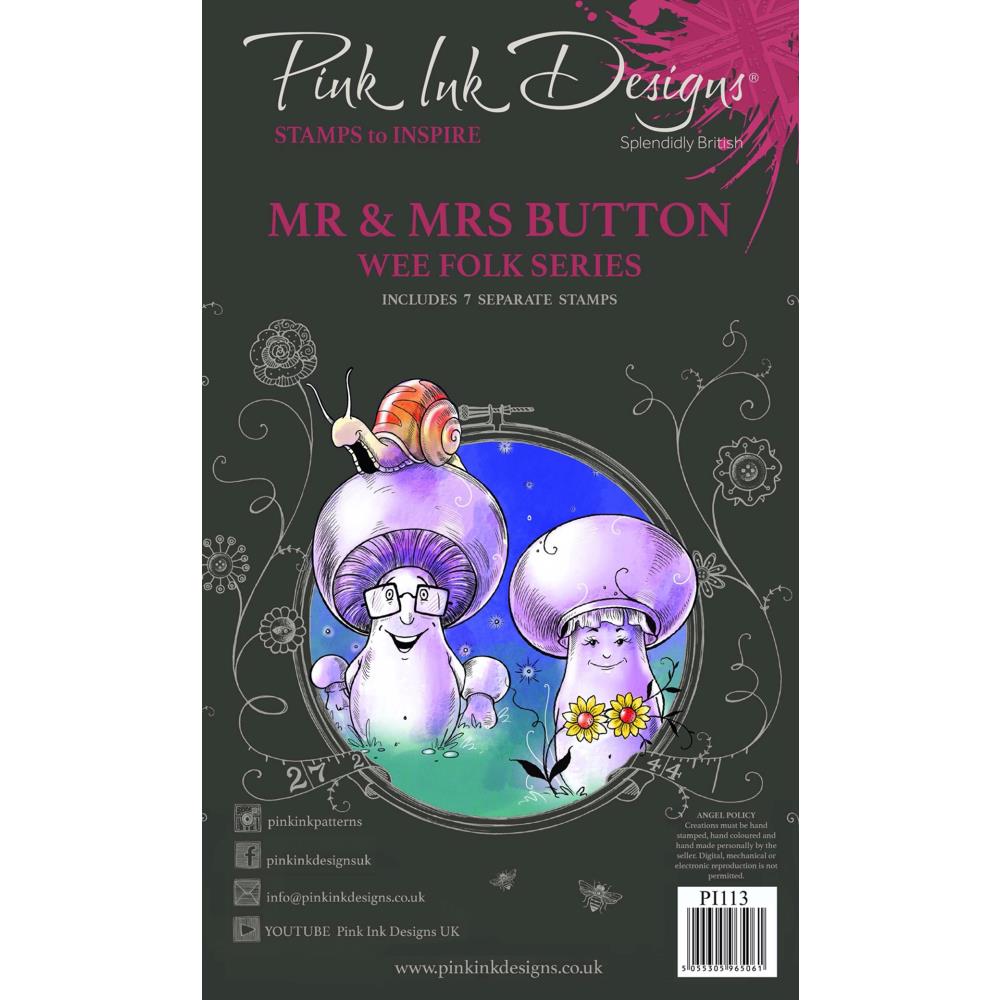Estampe Mr. & Mrs. A6 Button petite - Pink Ink Designs - Mtout