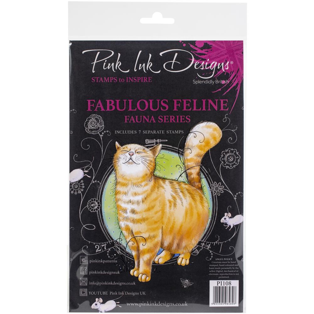 Estampe Fabulous Feline A5 grande - Pink Ink Designs - Mtout