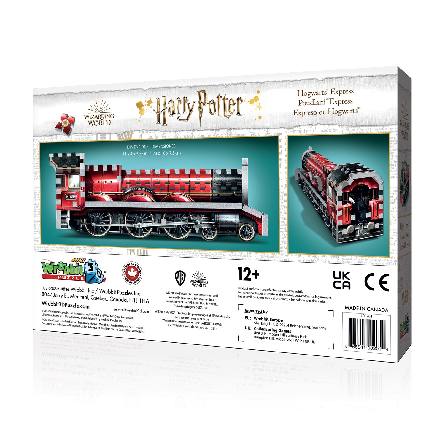 Casse-tête 3D Poudlard Express mini - Harry Potter - Wrebbit3D - Mtout