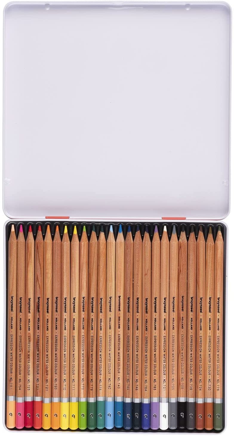 Ensemble de 24 crayons Aquarelle Bruynzeel expression