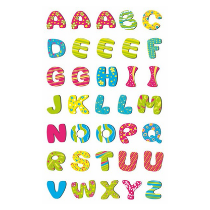 Autocollants Alphabet Multicolore - Cooky - Mtout