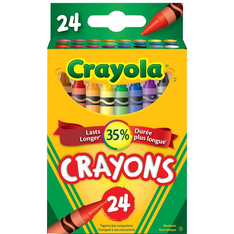 Crayon cire Crayola Boîte de 24 - Crayola - Mtout