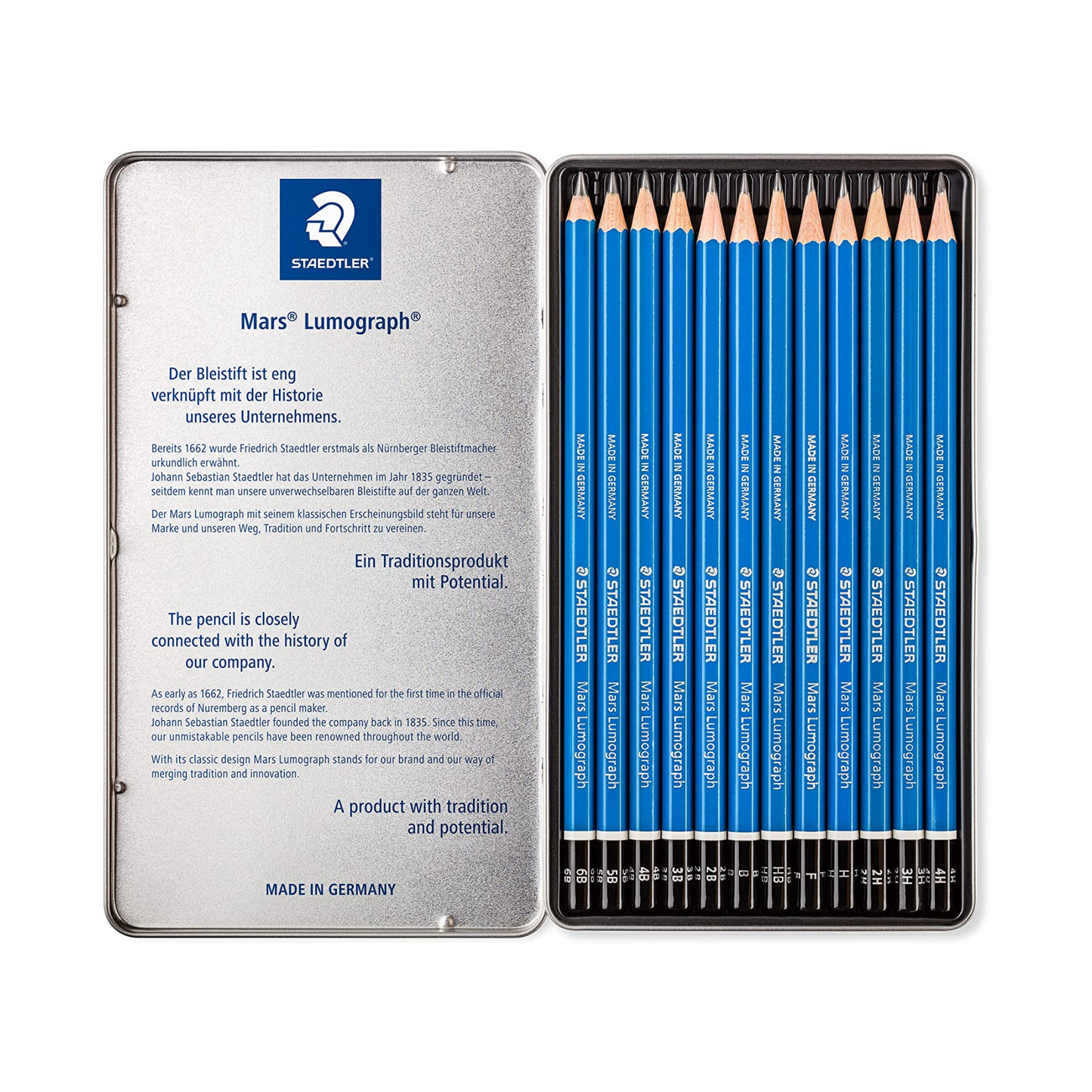 Boîte de 12 crayons à dessin Mars Lumograph - Staedtler - Mtout