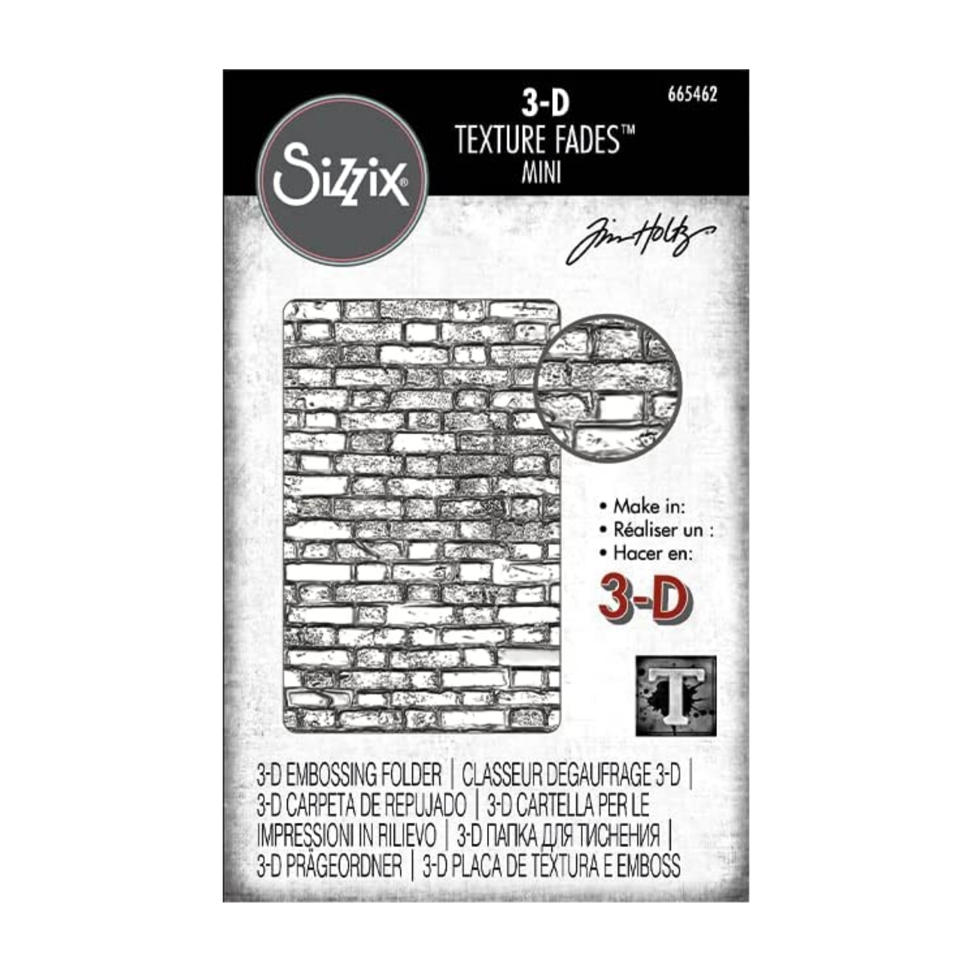 Plaques de gaufrage Mini Brique - Sizzix - Mtout
