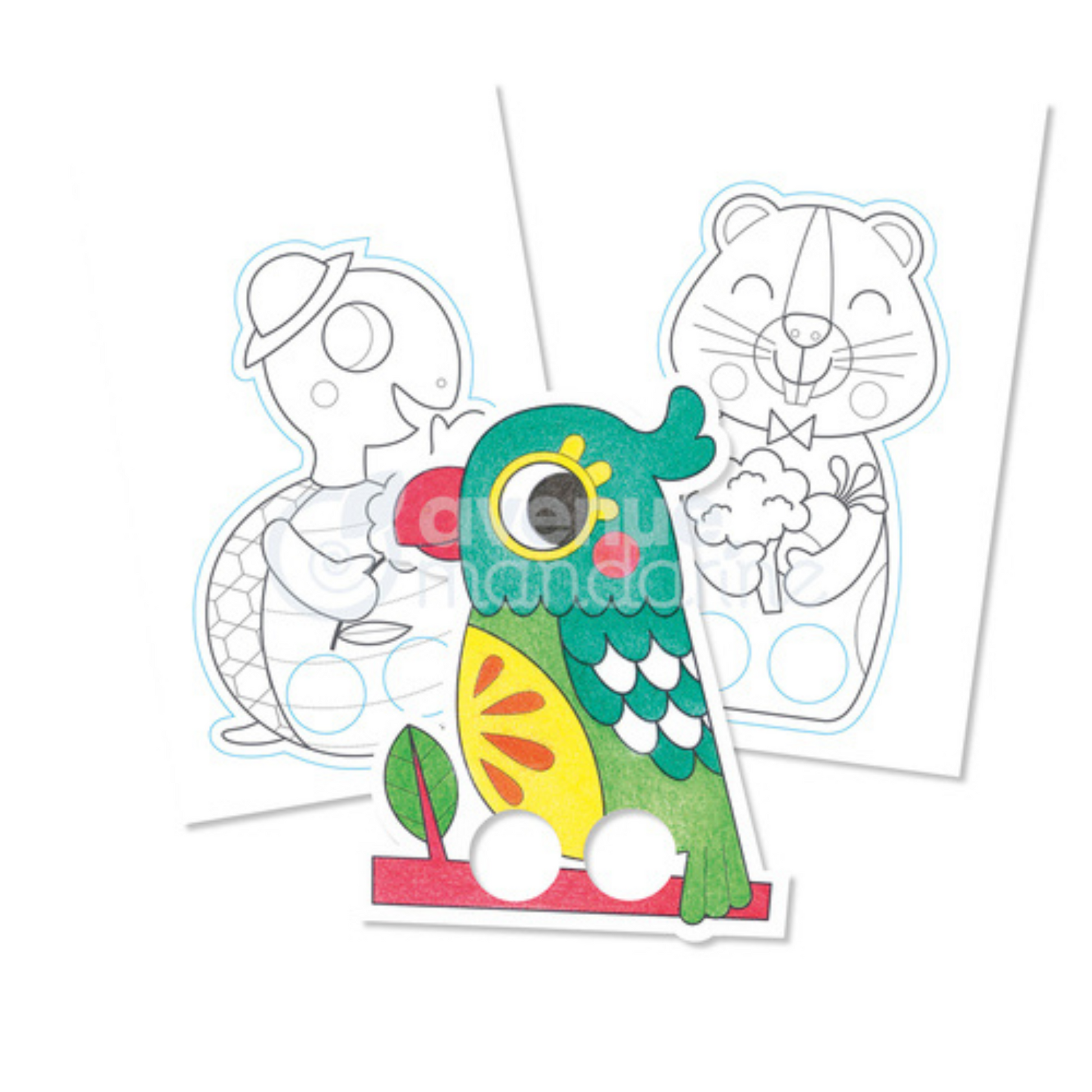 Carnet de Coloriage Marionnettes Animaux Domestiques - Avenue Mandarine - Mtout