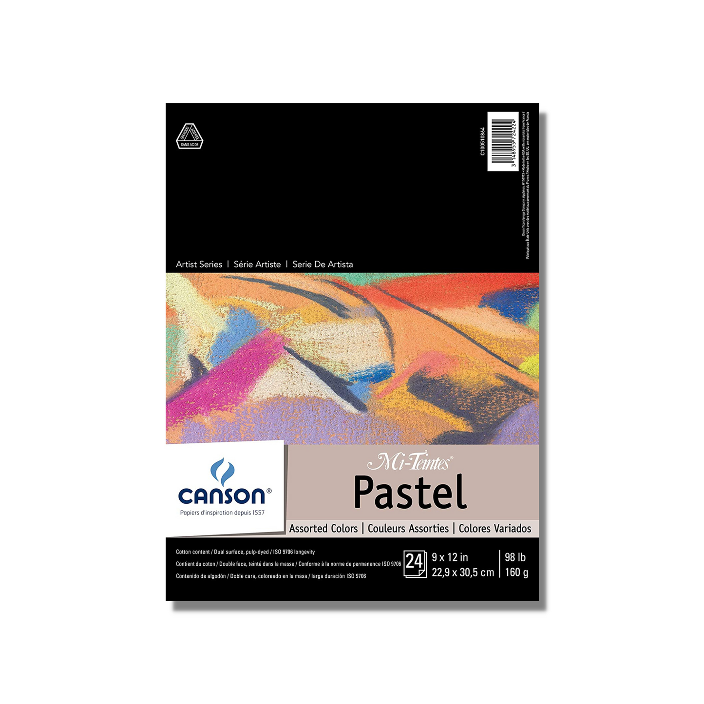 Tablette de papier Pastel Mi-Teintes - Canson - Mtout