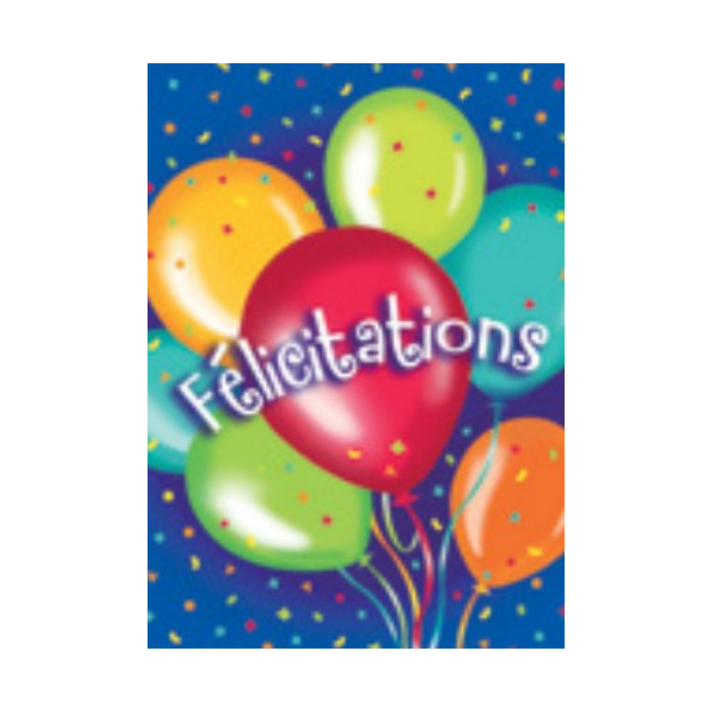 Carte de souhait Félicitations ballons et confettis - Imagimex - Mtout