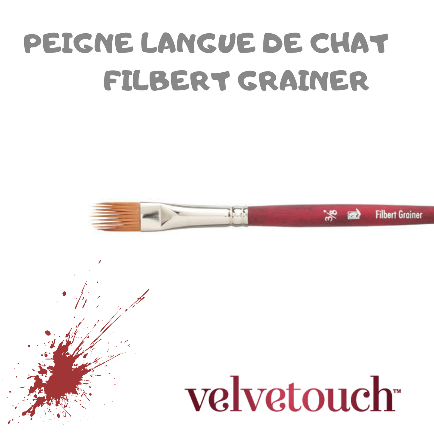 Pinceau Velvetouch Filbert grainer - Princeton Velvetouch - Mtout
