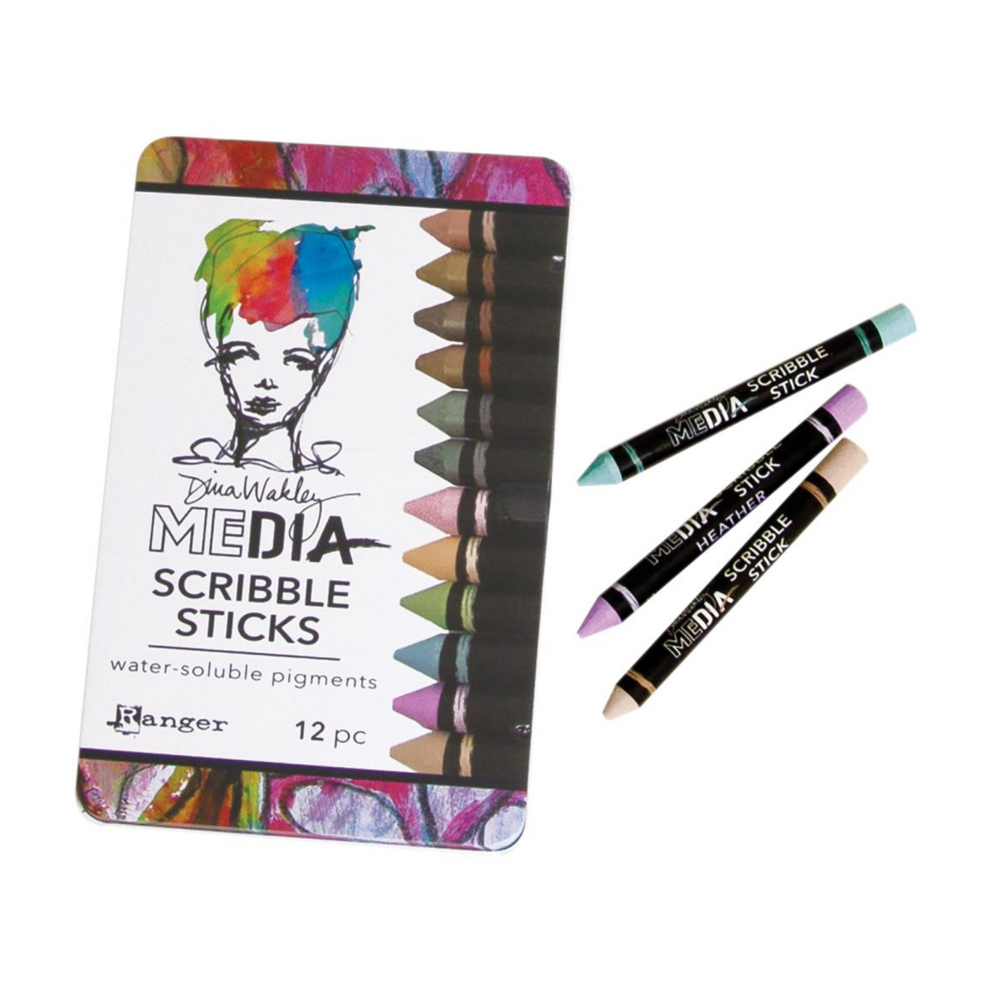 Crayons Pigments solubles Dina Wakley Scribble Sticks 3
