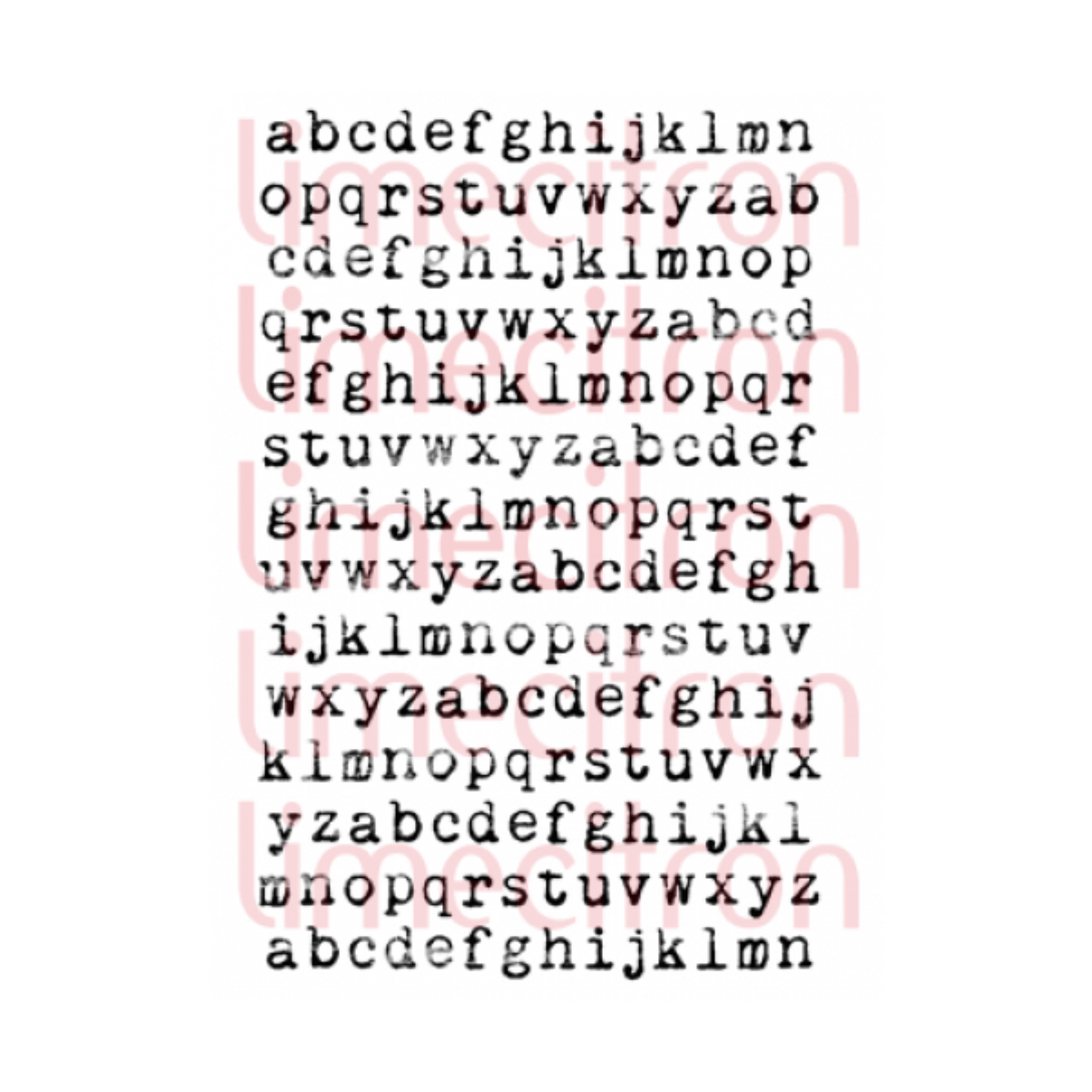 Estampe - Texture alphabet